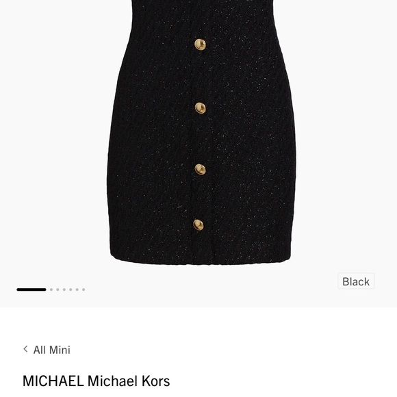 Michael Kors Metallic Tweed Mini Dress In Bone, Size 4, NWT - Picture 3 of 6